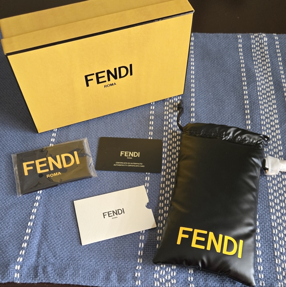 Fendi Black and Yellow Sunglasses Pouch
